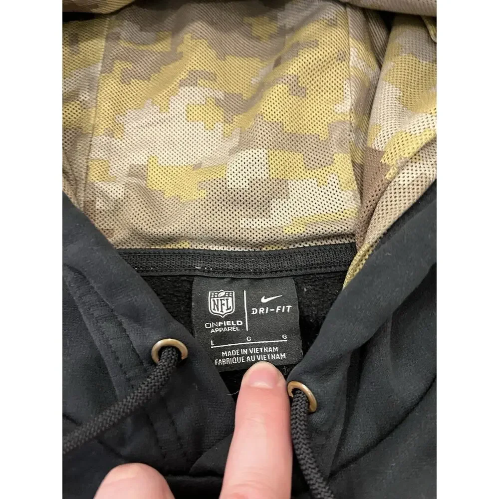 Jacksonville Jaguars Nike On Field Salute To Service Hoodie Mens Large L Black - Picture 8 of 12